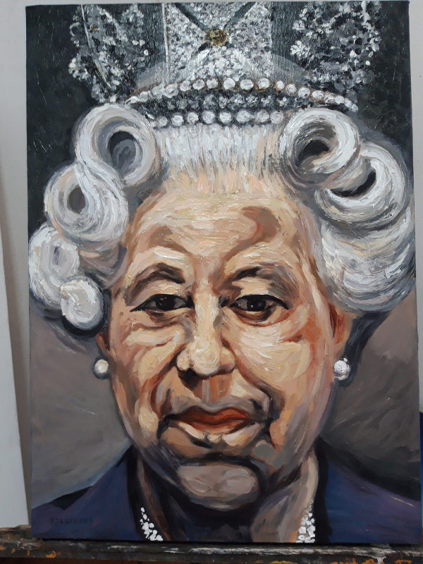 The Queen. (Style of Lucien Freud)