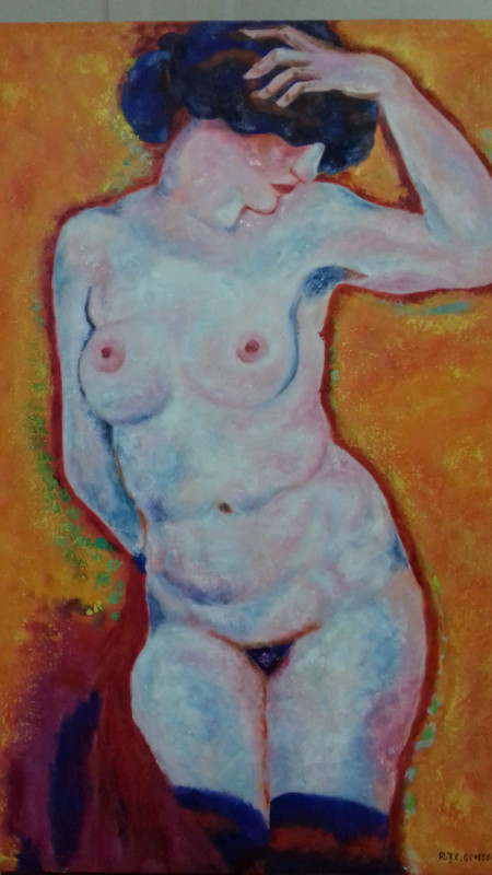 Impressionist Female Nude. (Style of Kees van Dongen)